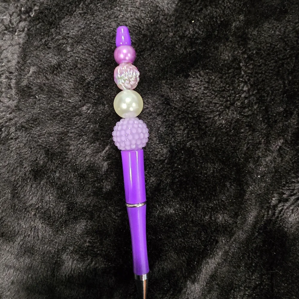 Purple Beaded Pen